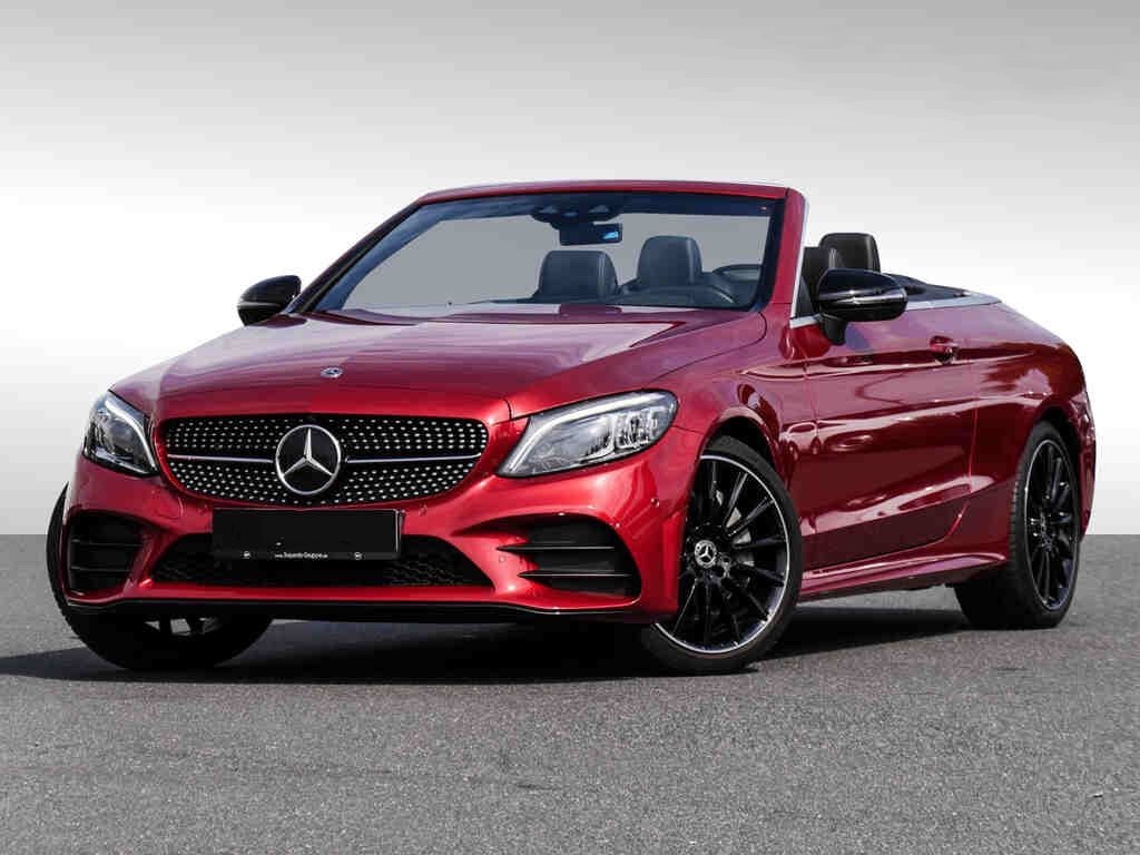 Mercedes-Benz C Cabriolet 300 9G-Tronic AMG | nový model | cabrio | benzin 258 koní | objednání online | červené hyacinth | super cena |  skvělá výbava |  AUTOiBUY |  autoibuy.com